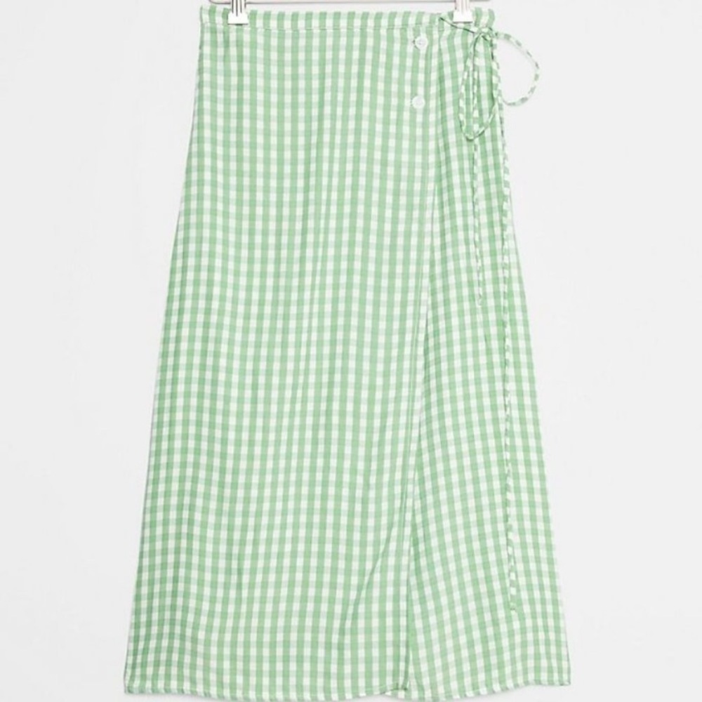 NWT Anthro Faithfull Jenesse Gingham Wrap Skirt
